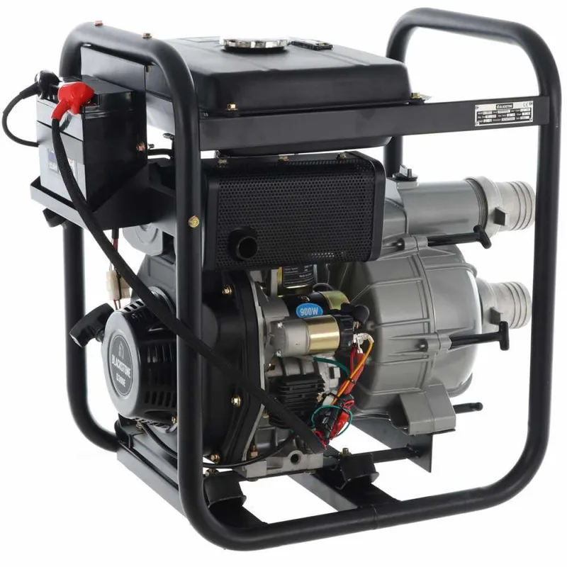 Motopompe diesel Blackstone BD-T 8000ES pour eaux sales avec raccords 80 mm - Euro 5
