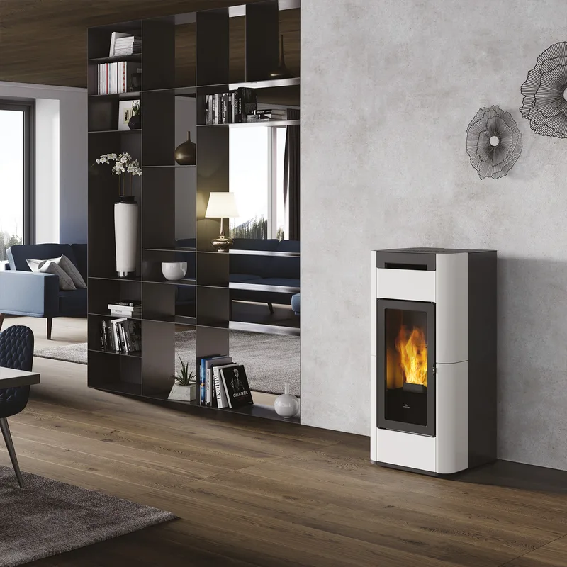 Edilkamin Tera H 25 Evo poêle à granulés hydro céramique blanche