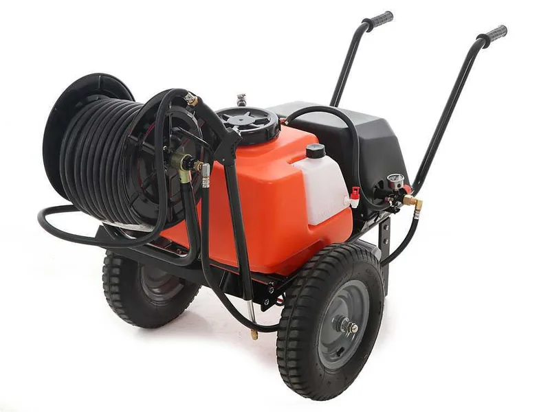 Pompe de pulvérisation à batterie Stocker 12V de 40 l - Pulvérisateur électrique sur chariot