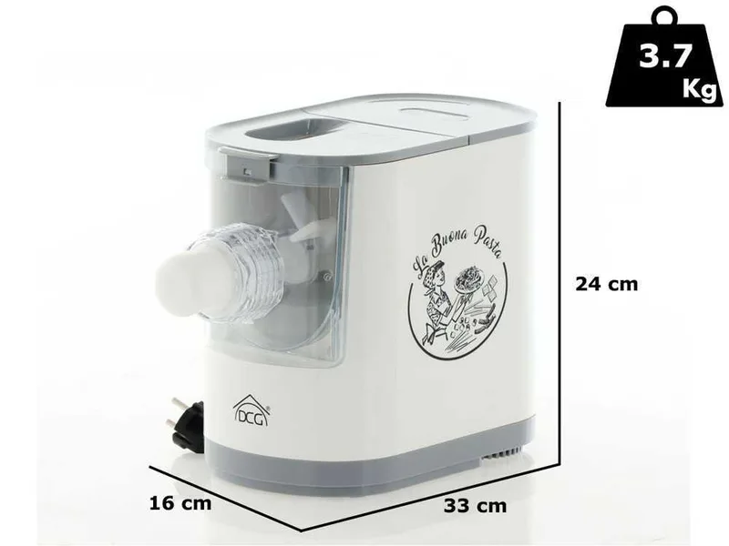DCG PM1750 - Machine à pâtes électrique 2 en 1 - Pétrissage et extrusion