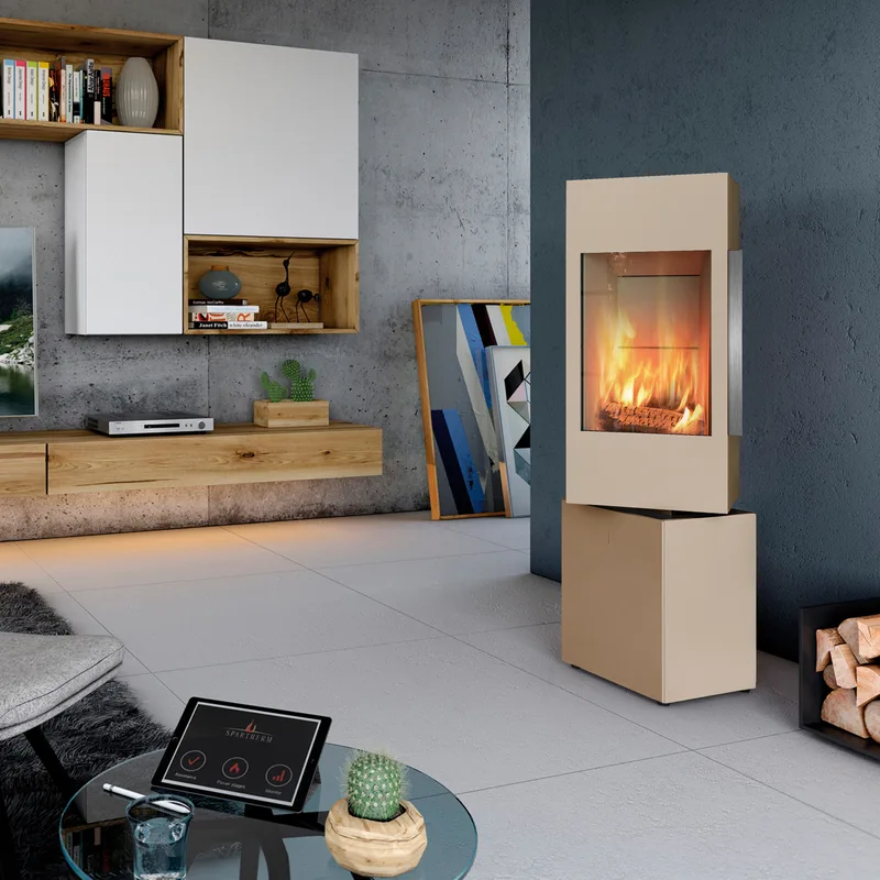 Spartherm SEO S Poêle à bois Perle + 1 m³ de bois de chauffage