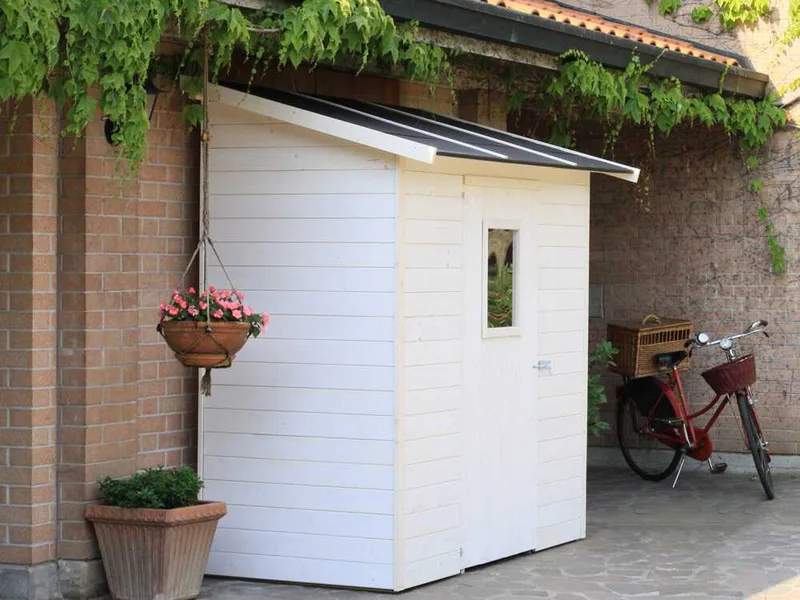 Alce Vaniglia 207x102 - Abri de jardin en bois - Avec fenêtre frontale - 207x102x222 cm