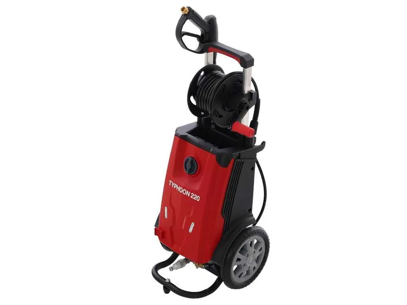 GeoTech Typhoon 220 – Nettoyeur haute pression avec lance professionnelle et kit débouche-canalisations – 220 bar – 510 l/h