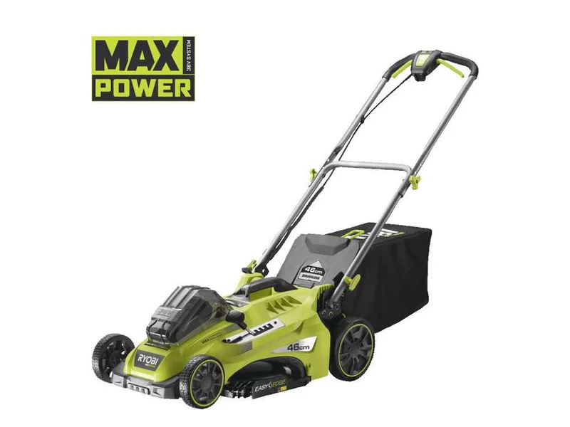 Tondeuse à batterie ryobi RLM36X46H50PG - MAX power 36V - 5Ah - bac de 45 l - coupe de 46 cm