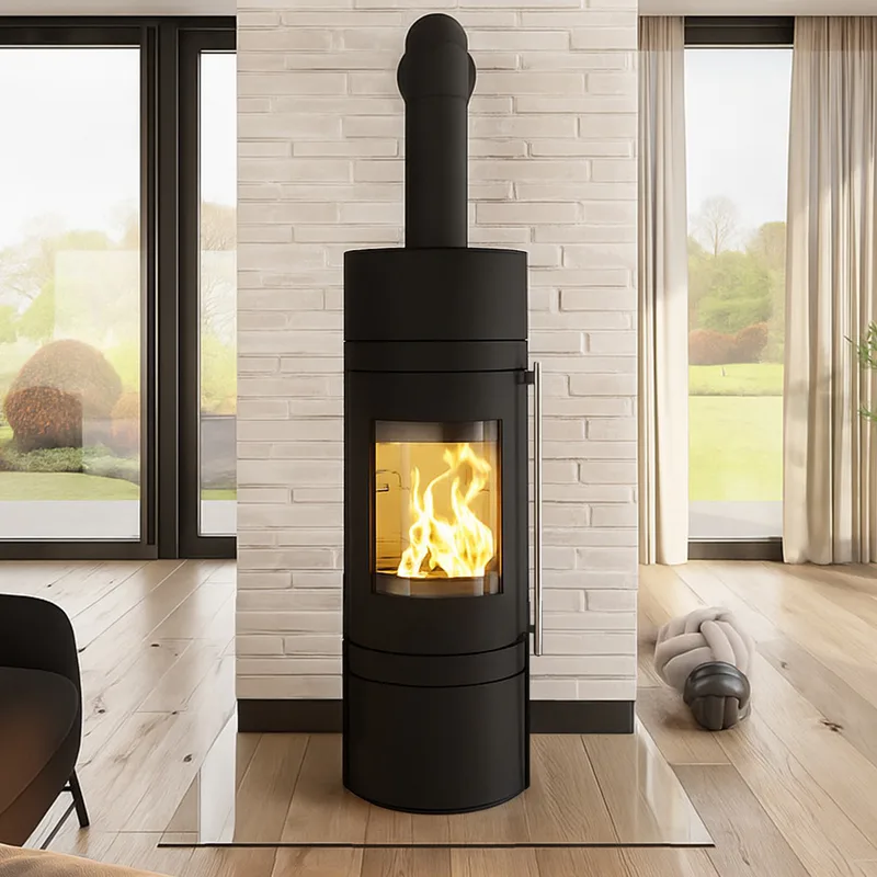Haas+Sohn MENTON RLU poêle à bois sans socle en bois noir profond