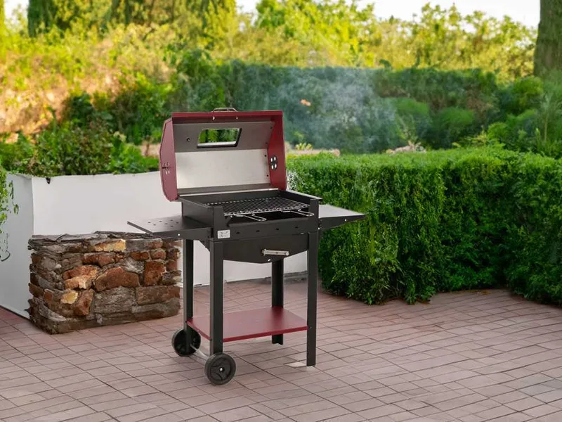 Seven Italy Eliseo Large - Barbecue à charbon en fer artisanal - 67,5x37 cm