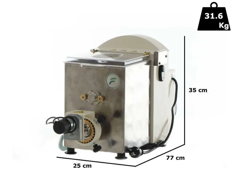 Fama Media avec coupe-pâtes - Machine à pâtes professionnelle 2 en 1 - Pétrissage et extrusion