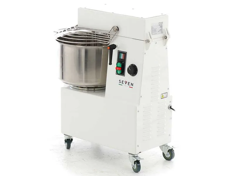 Pétrin à spirale Seven Italy GHR 20 2V - 230 V Avec roues et Minuterie - 2 Vitesses