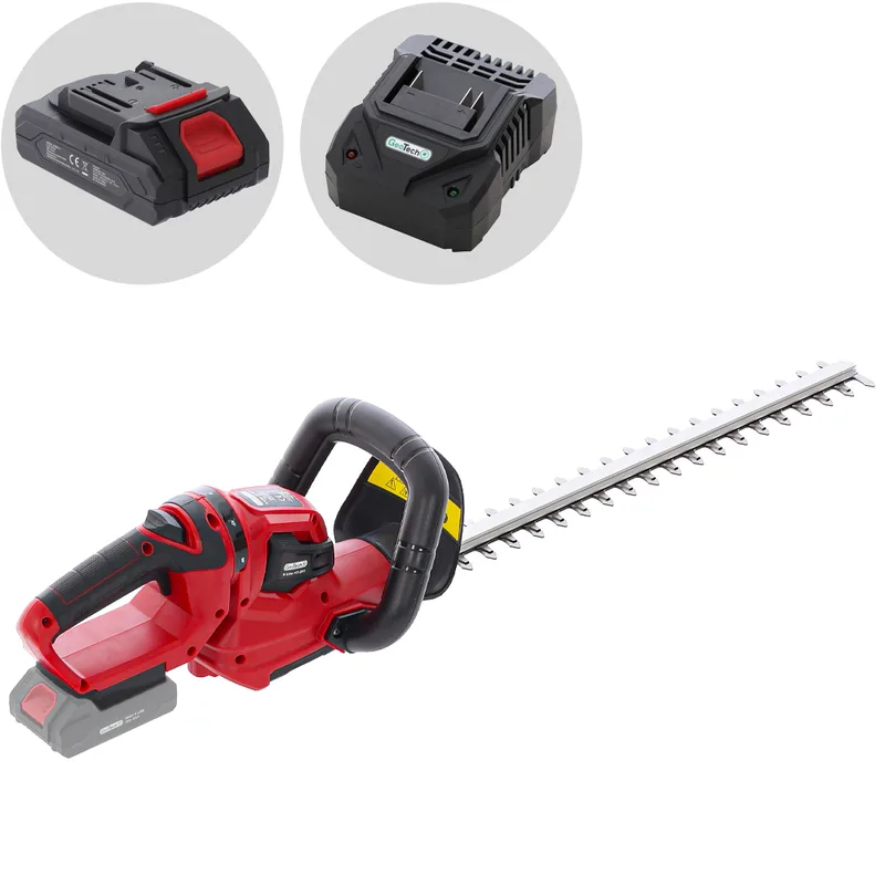 GeoTech X-Line HT-20V - Taille-haie à batterie - 20 V 2 Ah - Lame de 51 cm