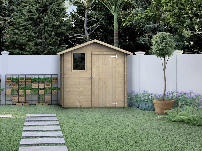 Alce Livia 198x130 - Abri de jardin en bois - Avec fenêtre frontale - 198x130x205 cm