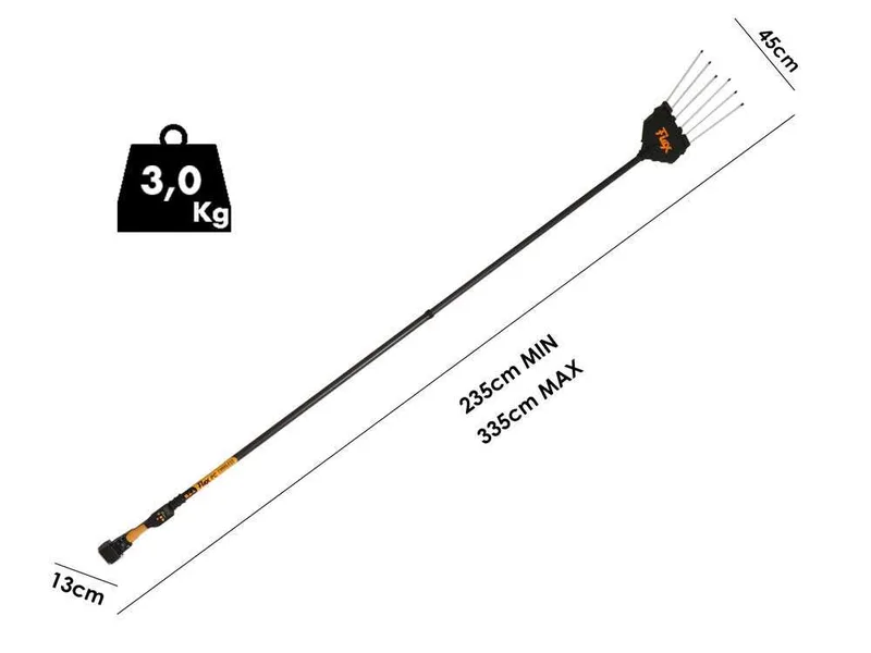 Oliviero Flex PCT Premium Cordless - Peigne vibreur à batterie au lithium - Tige en carbone fixe 235-335 cm - 2x 21,6 V 4,5 Ah