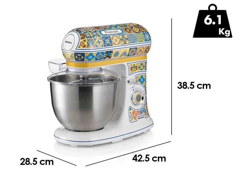 Ariete Positano - Batteur mélangeur planétaire avec tête relevable 5,5 L