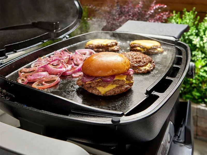 Plancha en fonte émaillée Weber - Pour barbecue Q2100N, Q2200N et Q2800N+