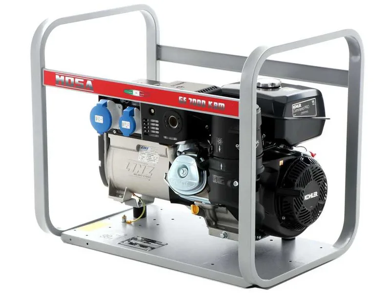 MOSA GE 7000 KBM AVR - Groupe électrogène à essence avec AVR 6.5 KW - Continue 5.4 kW monophasé - Moteur Kohler CP CH440