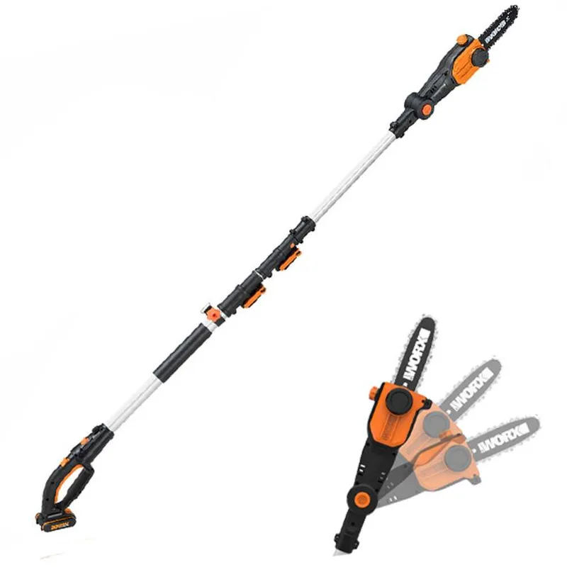 Perche d'élagage à batterie sur perche téléscopique Worx WG349E - 2Ah da 20V