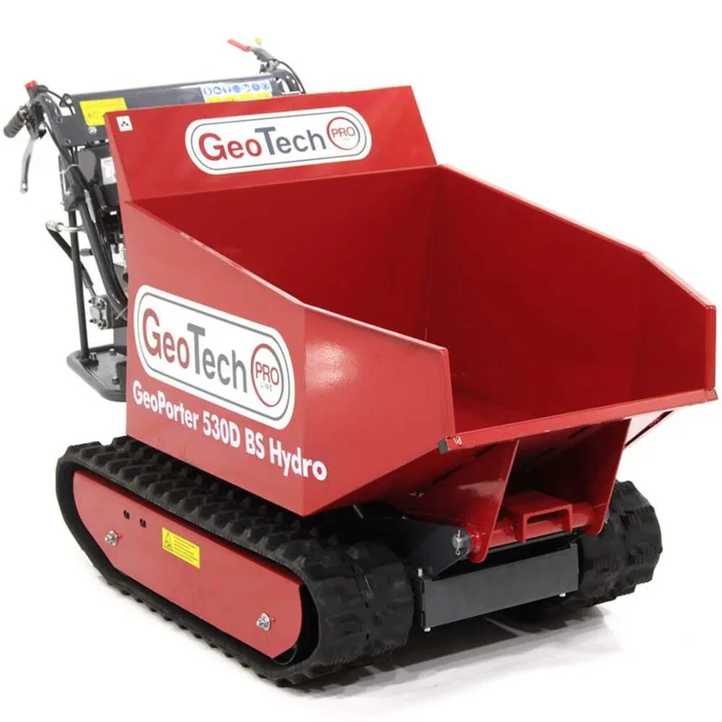 Brouette à moteur GeoTech Pro GeoPorter 530D BS Hydro - 12 CV - benne dumper hydraulique 500 kg