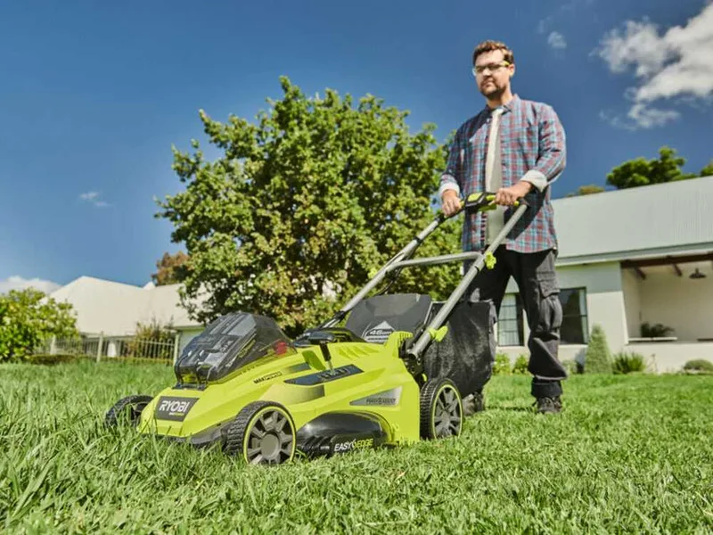 Tondeuse à batterie ryobi RLM36X41H60PG - MAX power 36V - 6Ah - bac de 45 L - coupe de 40 cm