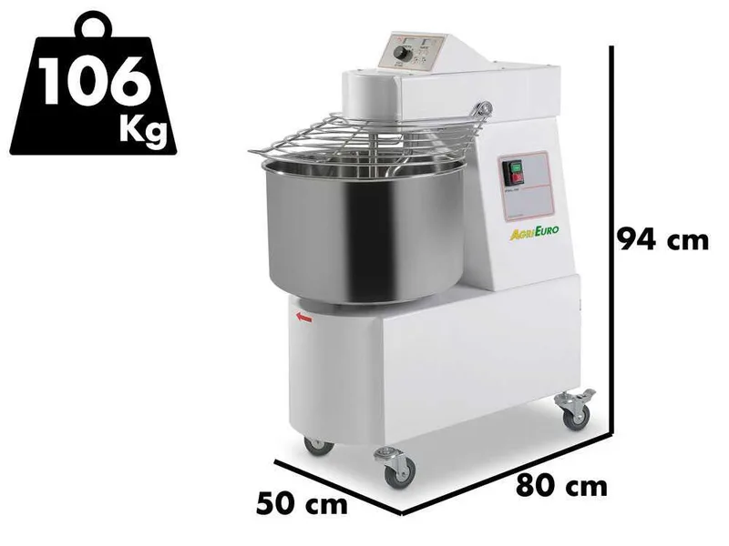 Pétrin à spirale à haut niveau d'hydratation monophasé SKV 50 MO