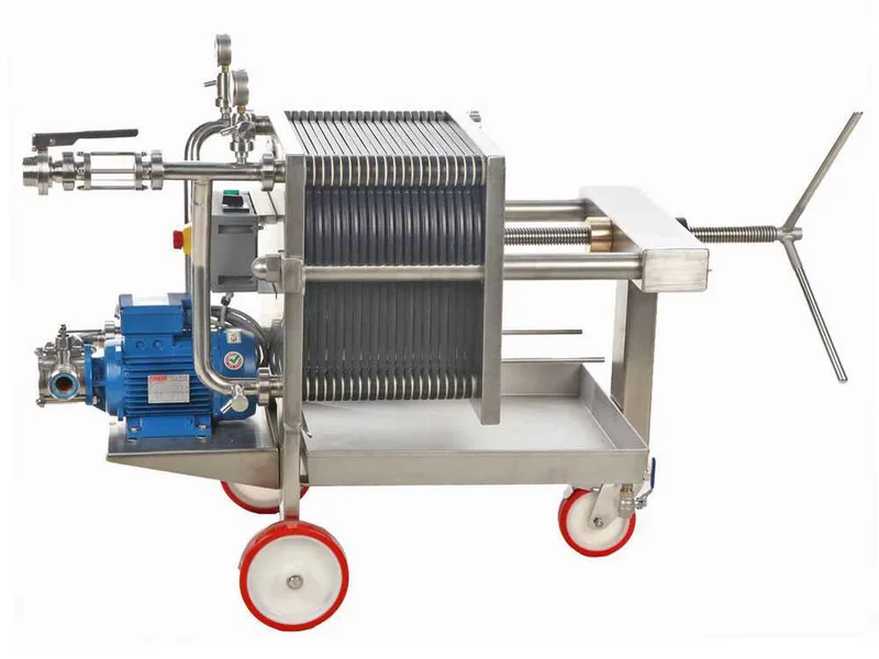Enotecnica Pillan FC42 - Filtre à vin professionnel de 20 cartons 40x40 cm - Châssis et pompe INOX
