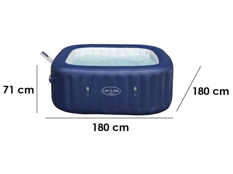 Bestway Lay-Z-Spa Hawaii AirJet 6001H - 180x180x71 cm - Spa gonflable à hydromassage