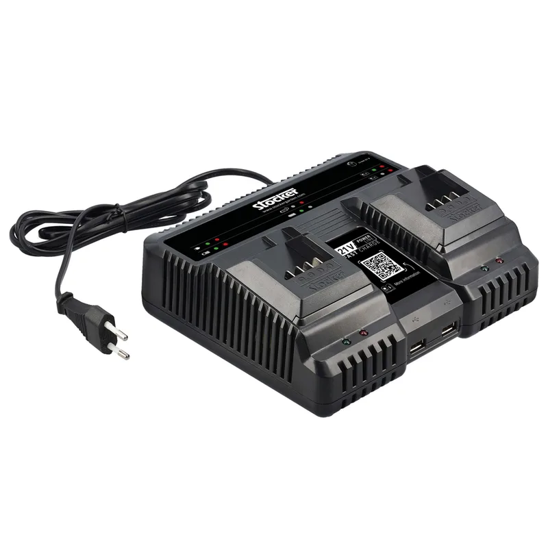 Chargeur de batterie double Fast Charge 21V - STOCKER