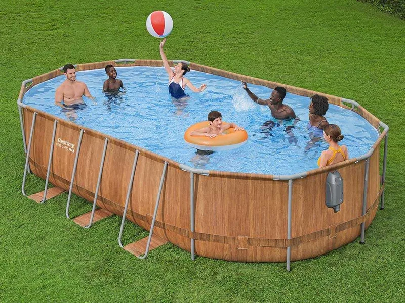 Bestway Steel Pro Max Comfort Jet 56719 - 610x366x122 cm - Piscine ovale avec système hydromassage