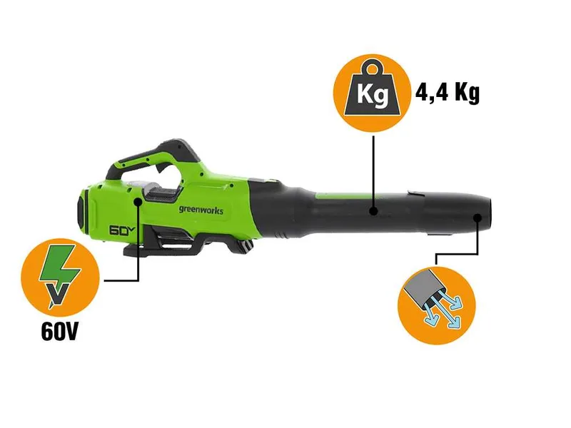 Greenworks BL2206H - Souffleur axial à batterie - 60 V/4 Ah