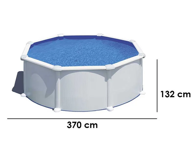 Gre Atlantis Ronde Ø350 x 132 cm - Piscine hors-sol en acier
