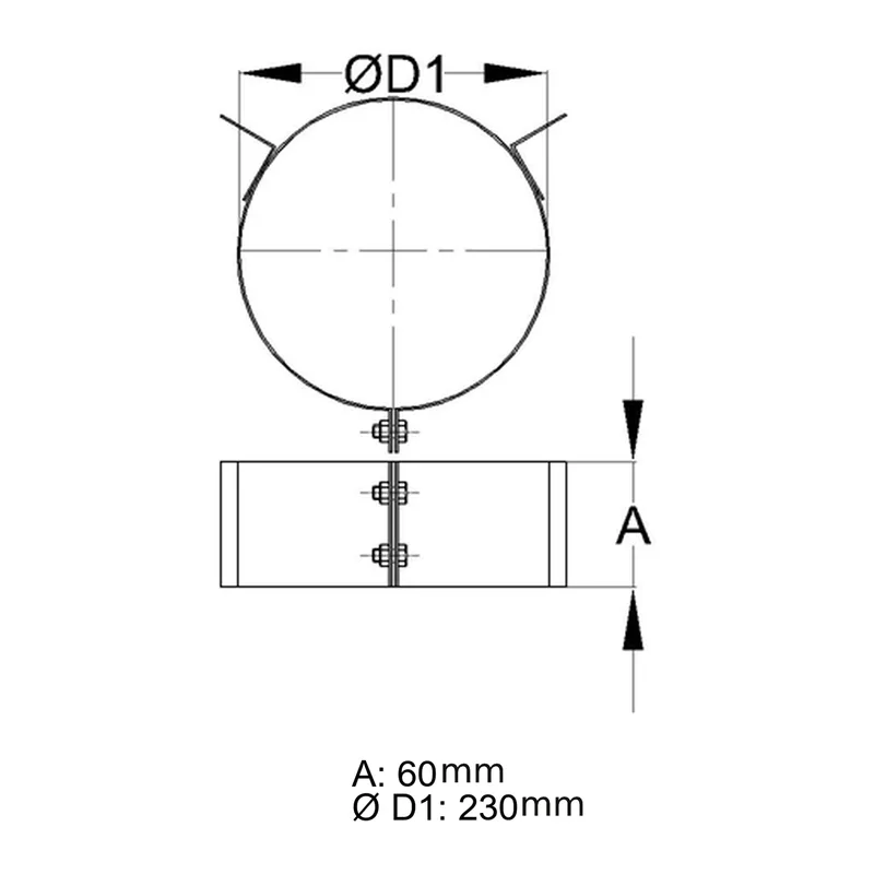 Schiedel anneau de haubanage Ø180 mm brillant