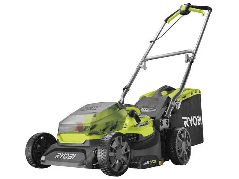 Tondeuse électrique à batterie RYOBI RY18LMX37A-150 - 18V - 5Ah - bac de 45 l -coupe de 37 cm