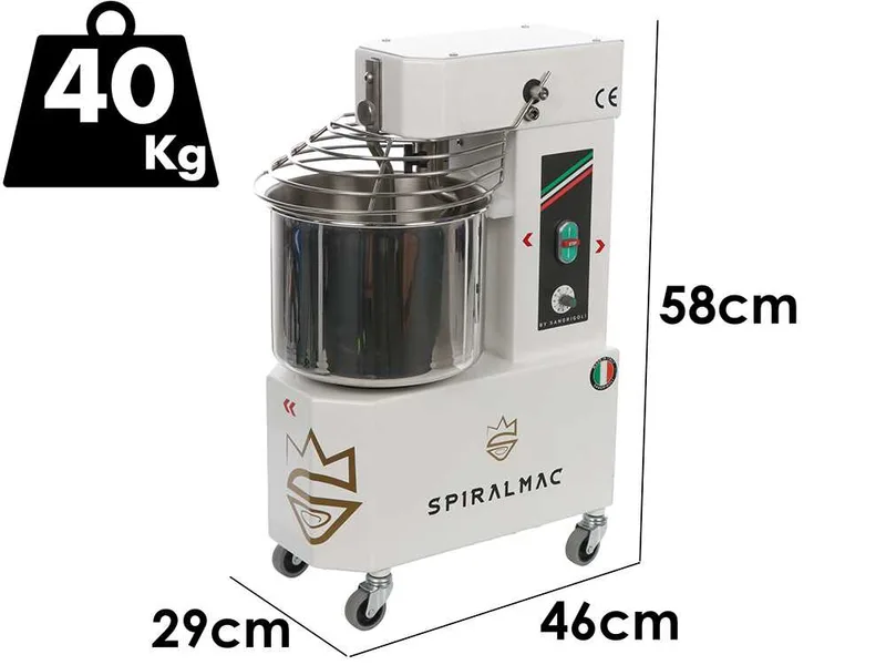 Spiralmac SV8 Royal Queen - Pétrin à spirale - 10 vitesses - Capacité 8 kg