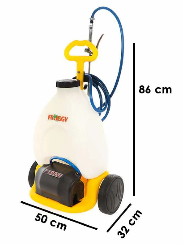 Pompe de pulvérisation électrique à trolley ARCO Froggy Eco - Réservoir de 20L