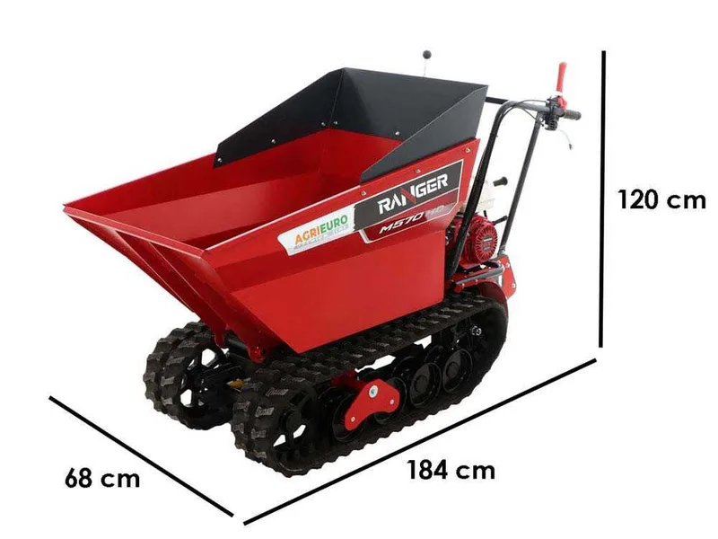Brouette motorisée à chenilles dumper Ranger M570 HD - Moteur Honda GX200