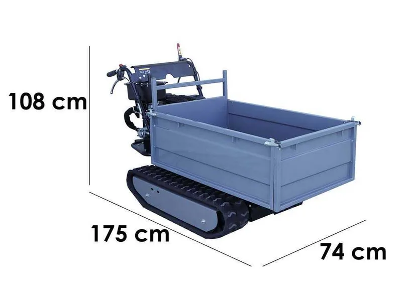 Brouette à chenilles Wortex SFL 500-HS - Caisson extensible avec charge de 500 Kg