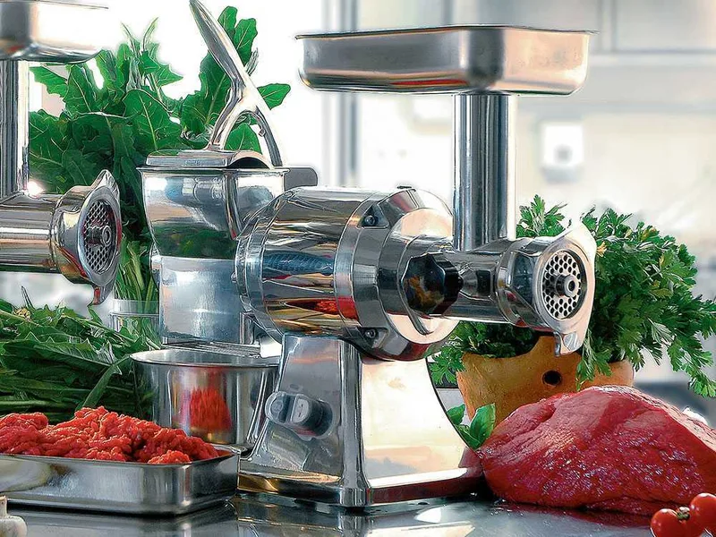Fama TG12 - Hachoir à viande électrique - Râpe intégrée - Groupe de hachage en fonte - 230V