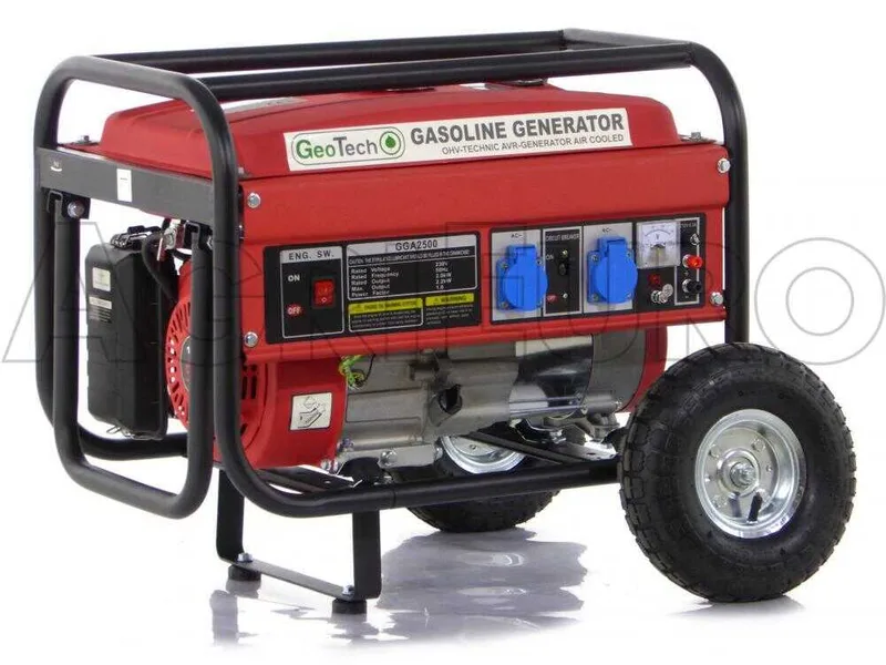 GeoTech GGA2500 - Groupe électrogène 2.1 kw monophasé à essence - sur chariot