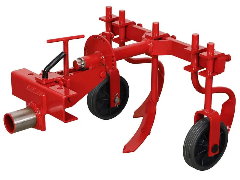 Extirpateur à trois socs ET-3 avec attache rapide réglable et barre porte-outils - Pour motoculteurs de 6 à 10 CV