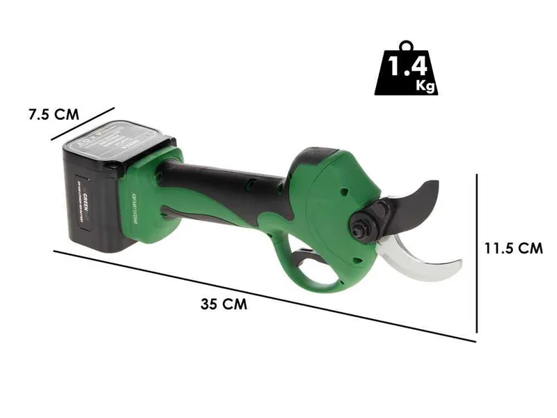 GreenBay TopCut 40 - Sécateur électrique de taille - 2x 21V 4Ah - Diamètre de coupe 40 mm