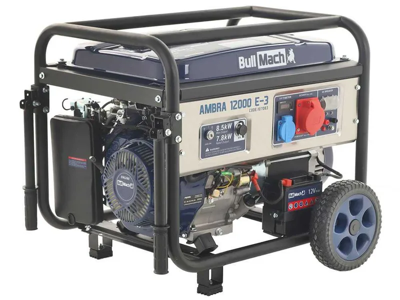 BullMach AMBRA 12000 E-3 - Groupe électrogène 8.5 Kw triphasé - Version sur chariot