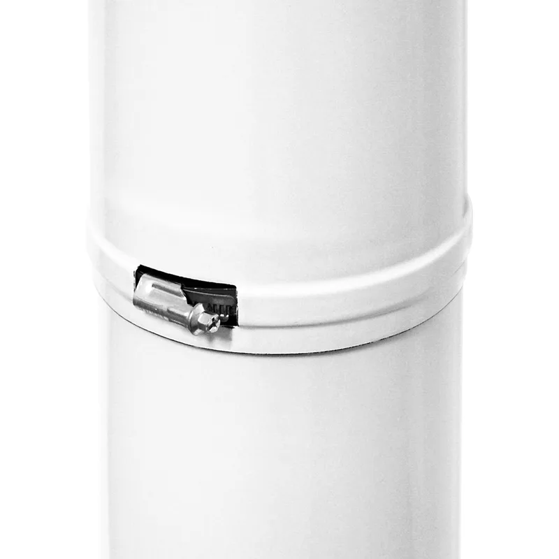 Raik Tuyau de Fumée / Tuyau de Poêle Émaillé 120mm - Longueur 500mm Tuyau Télescopique Blanc