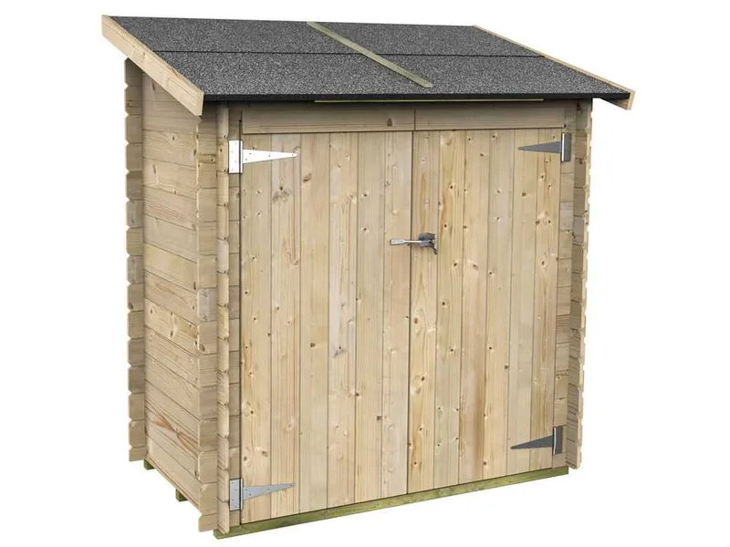 Alce Ambrogio 155x85 - Abri de jardin en bois - Toit à une pente - 155x85x165 cm