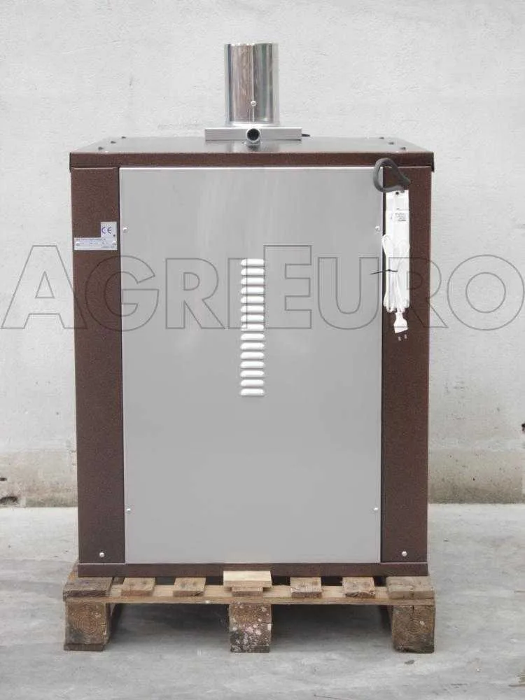 AgriEuro Medius 80 Deluxe INC - Four à bois en acier encastrable - Émaillage cuivré - Inox
