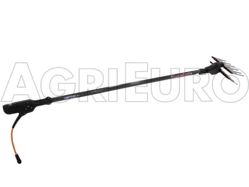 Castellari Tornado Carbon L V3 - Peigne vibreur électrique à batterie de type automobile avec câble inclus - Perche télescopique en carbone 230/330cm