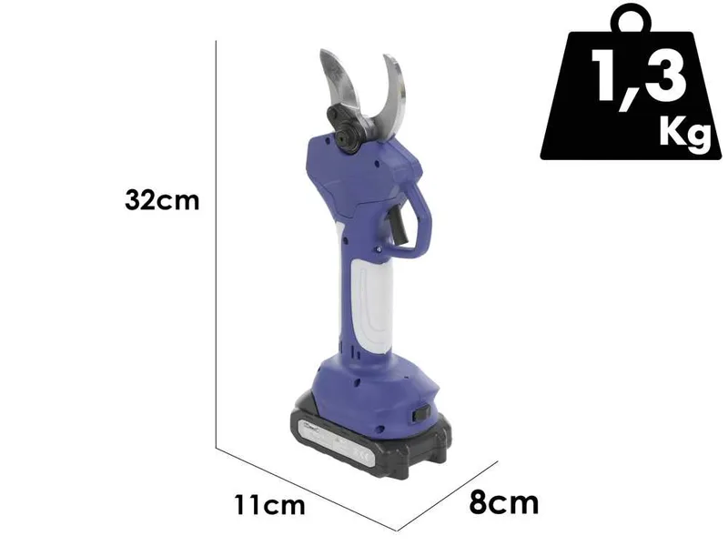 BullMach DIVIANE 40 - Sécateur électrique à batterie - 2x21V 2Ah - Diamètre de coupe 40 mm