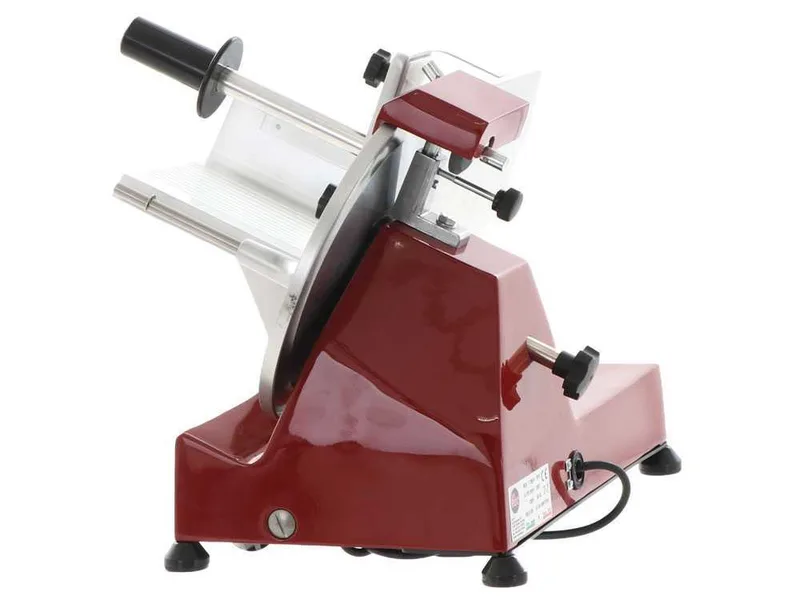 Trancheuse FAC F 250 R Rouge - Corps en Alliage d'aluminium - Avec parties lavables - Lame de 250 mm - Affûteur fixe