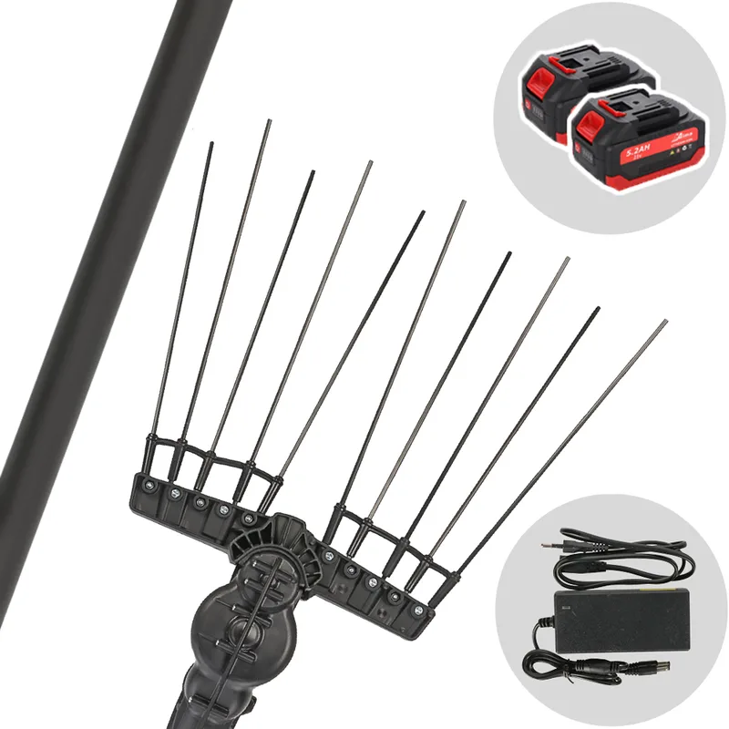 Aima Twigo Basic Cordless - Peigne vibreur électrique à batterie - Perche fixe en aluminium - 2 x 21 V 5.2 Ah
