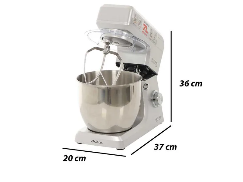Batteur Mélangeur Planétaire avec Mixeur - Ariete Gourmet Professional 7L Metal