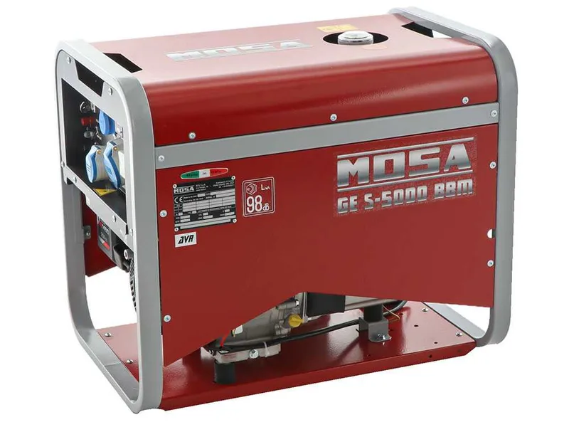 MOSA GE S-5000 BBM AVR EAS - Groupe électrogène à essence avec AVR et dém. électrique 4.5 kW - Continue 3.6 kW Monophasé - Moteur B&S XR1450