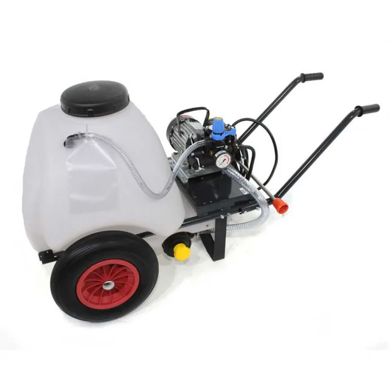 Groupe motopompe de pulvérisation Comet MC 25 - moteur monophasé sur chariot avec cuve 120 l