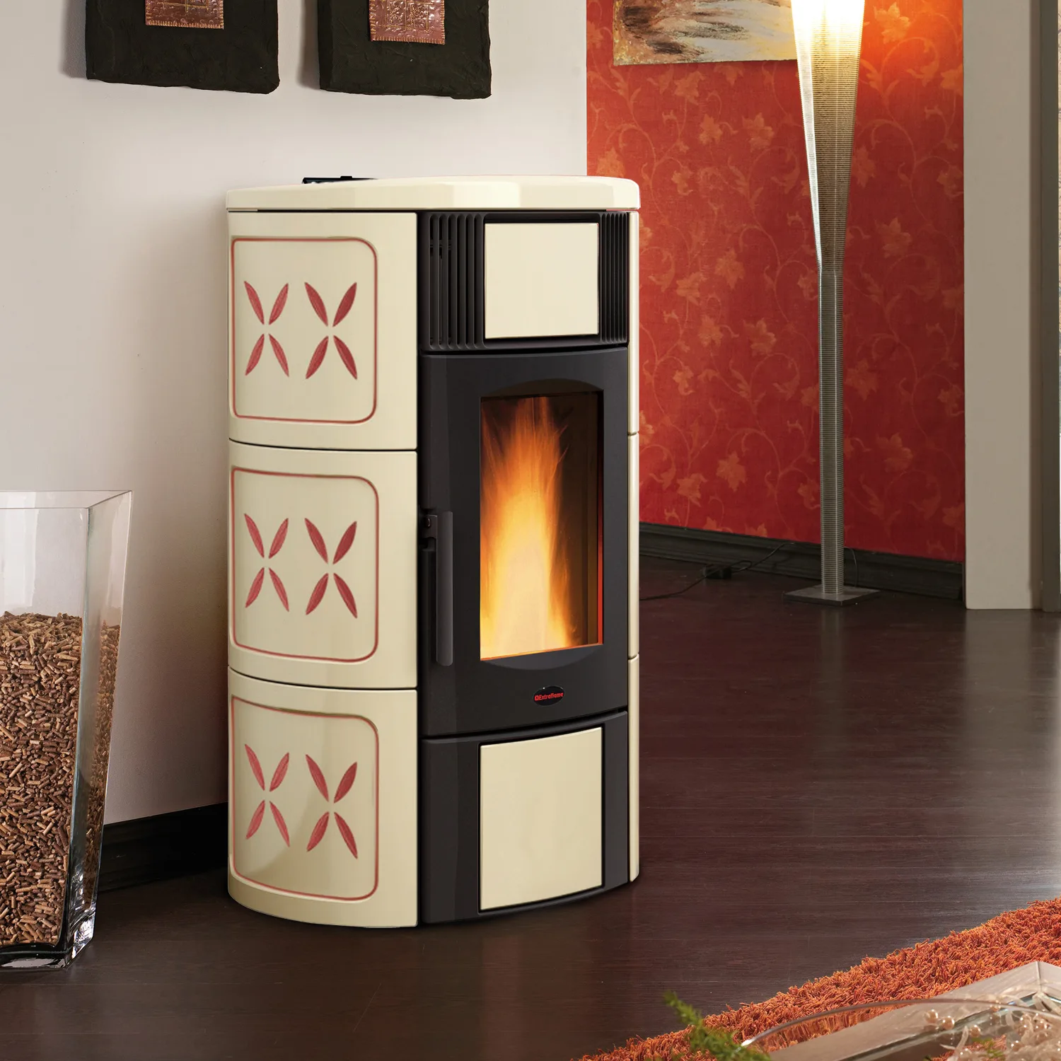 Extraflame Iside Idro H15 poêle à granulés bouilleur Majolique Améthyste